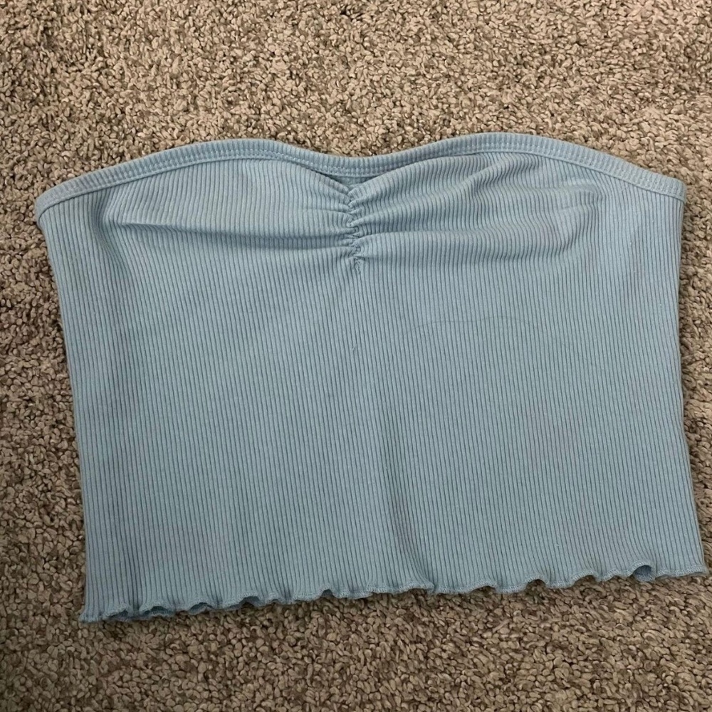 Blue PacSun Cropped Tube Top